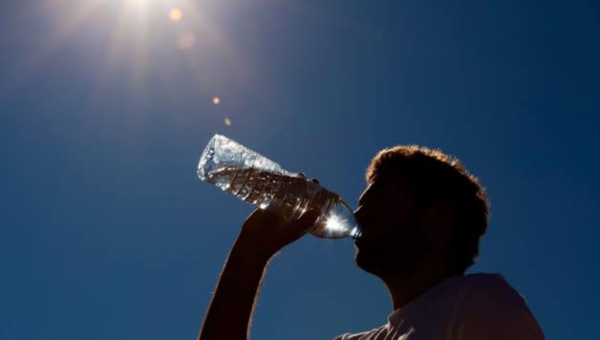 Man drinking water