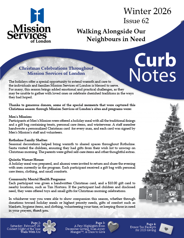 Curb Notes newsletter page 1