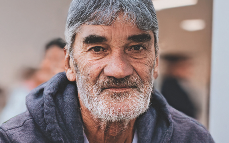 Man smiling at camera